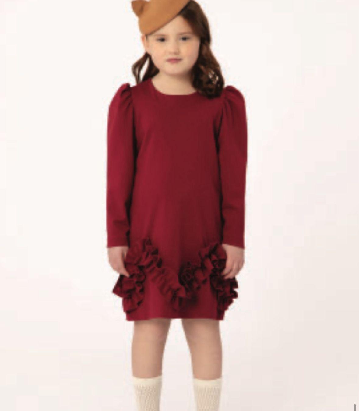 abito georgia GEORGIA BORDEAUX PICCOLA LUDO 