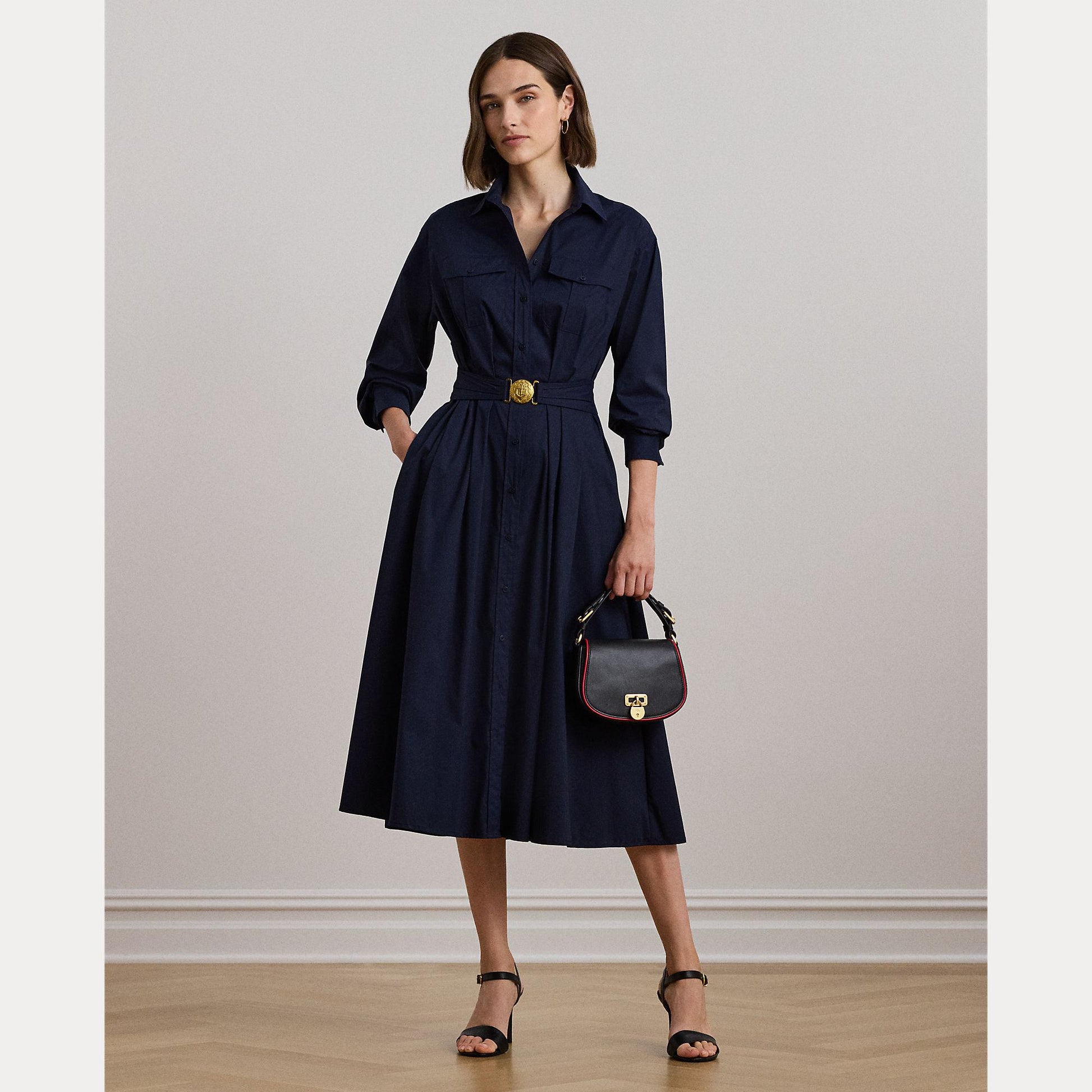 abito midi con cinta 250-957121 001 LAUREN RALPH LAUREN 