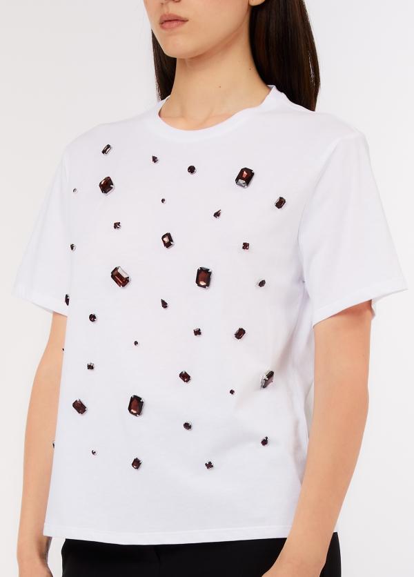 t-shirt con applicazioni CA6350J6308 11111 LIU JO BLACK 