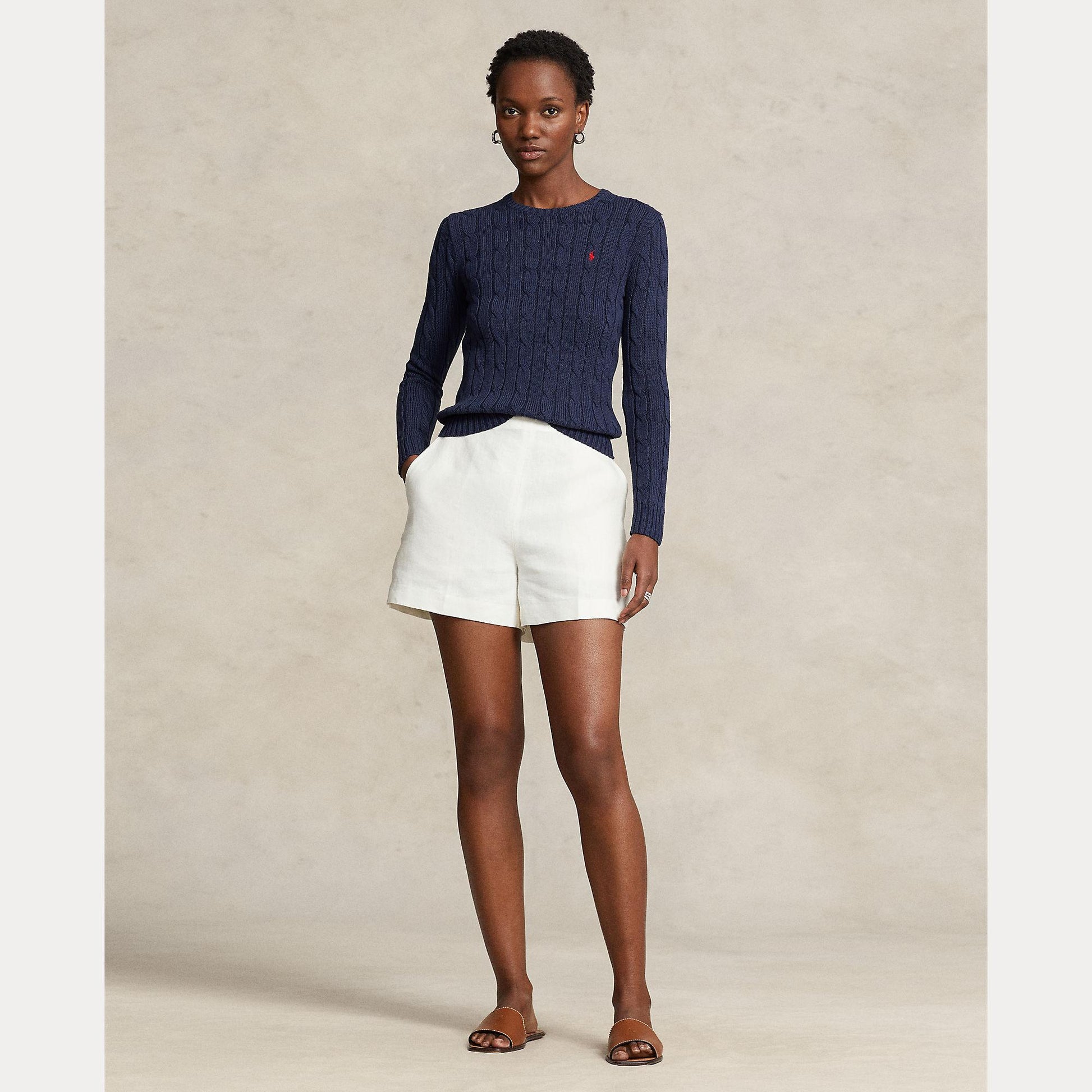 maglia con logo a trecce 211-891640 002 RALPH LAUREN POLO 