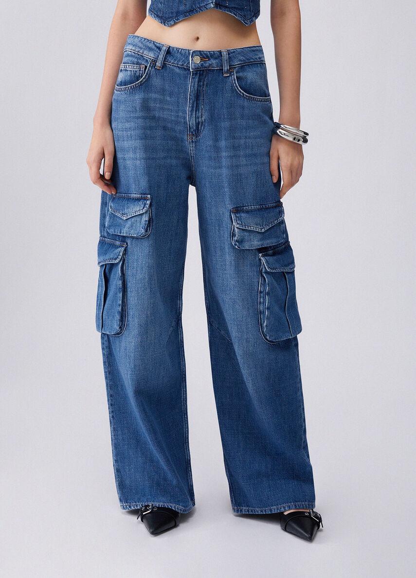 jeans cargo UA6333DS082 79034 LIU JO DENIM 