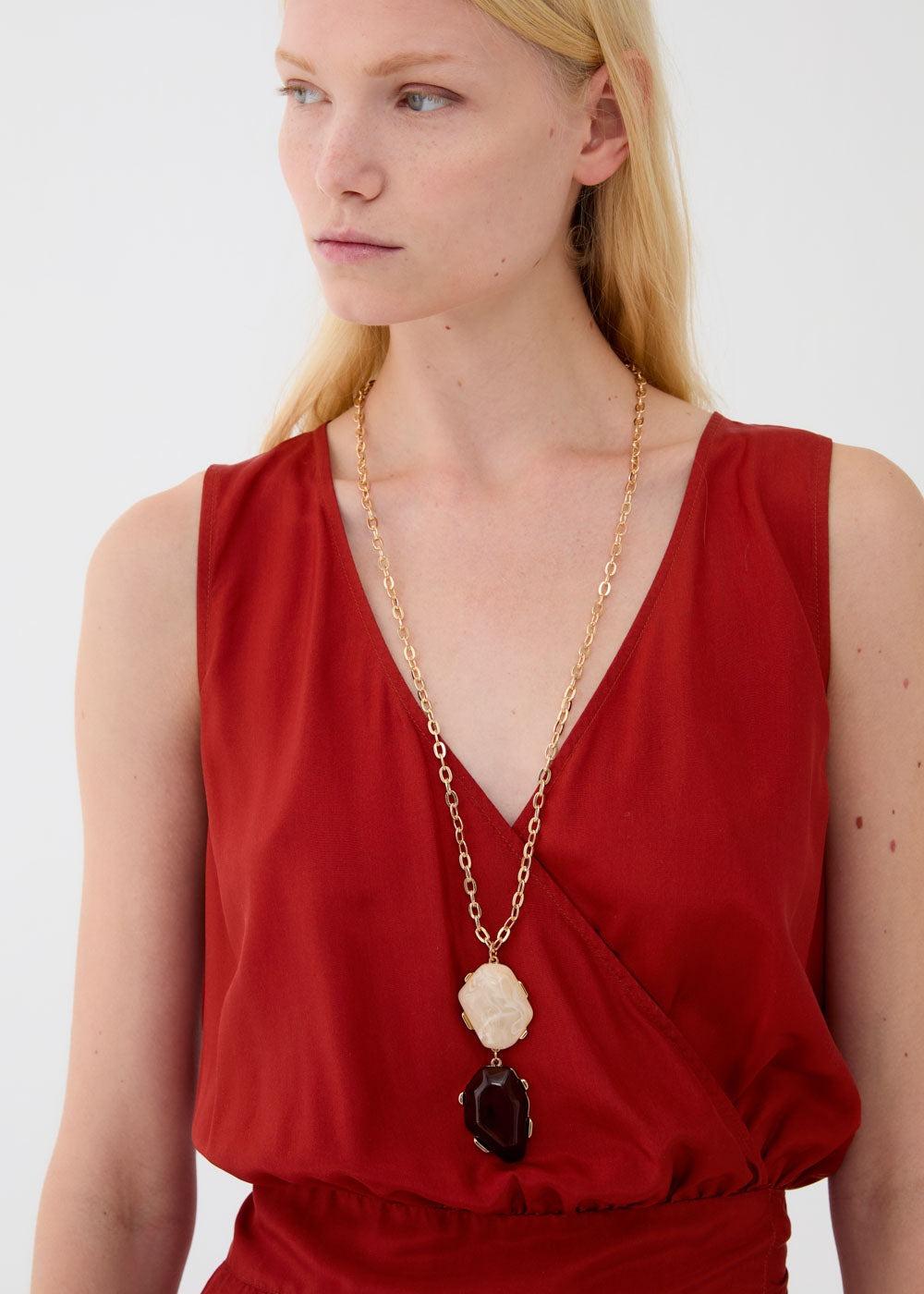 collana maia DUCL0088 ORO/MARR NALI' 