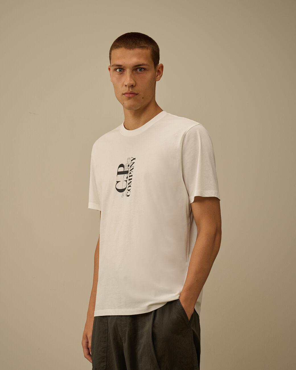t-shirt logo 19CMTS091A 005100W 103 CP COMPANY 