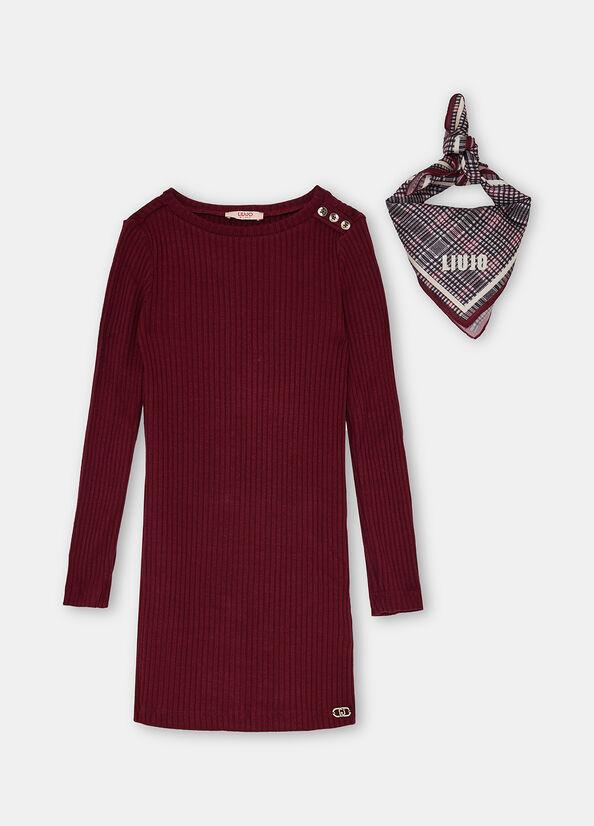 abito con foulard GF5176J3774 91650 LIU JO JUNIOR 
