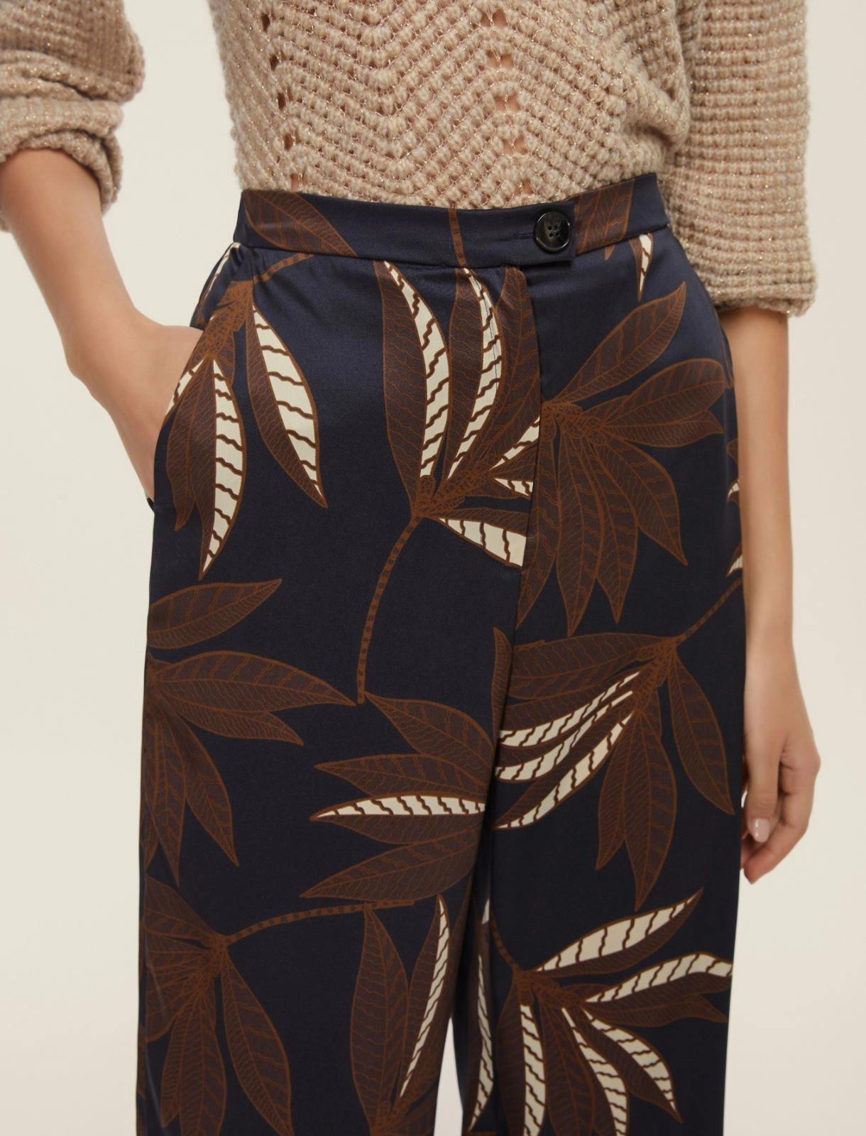 pantalone fantasia foglie VANDEA 010 EMME MARELLA 