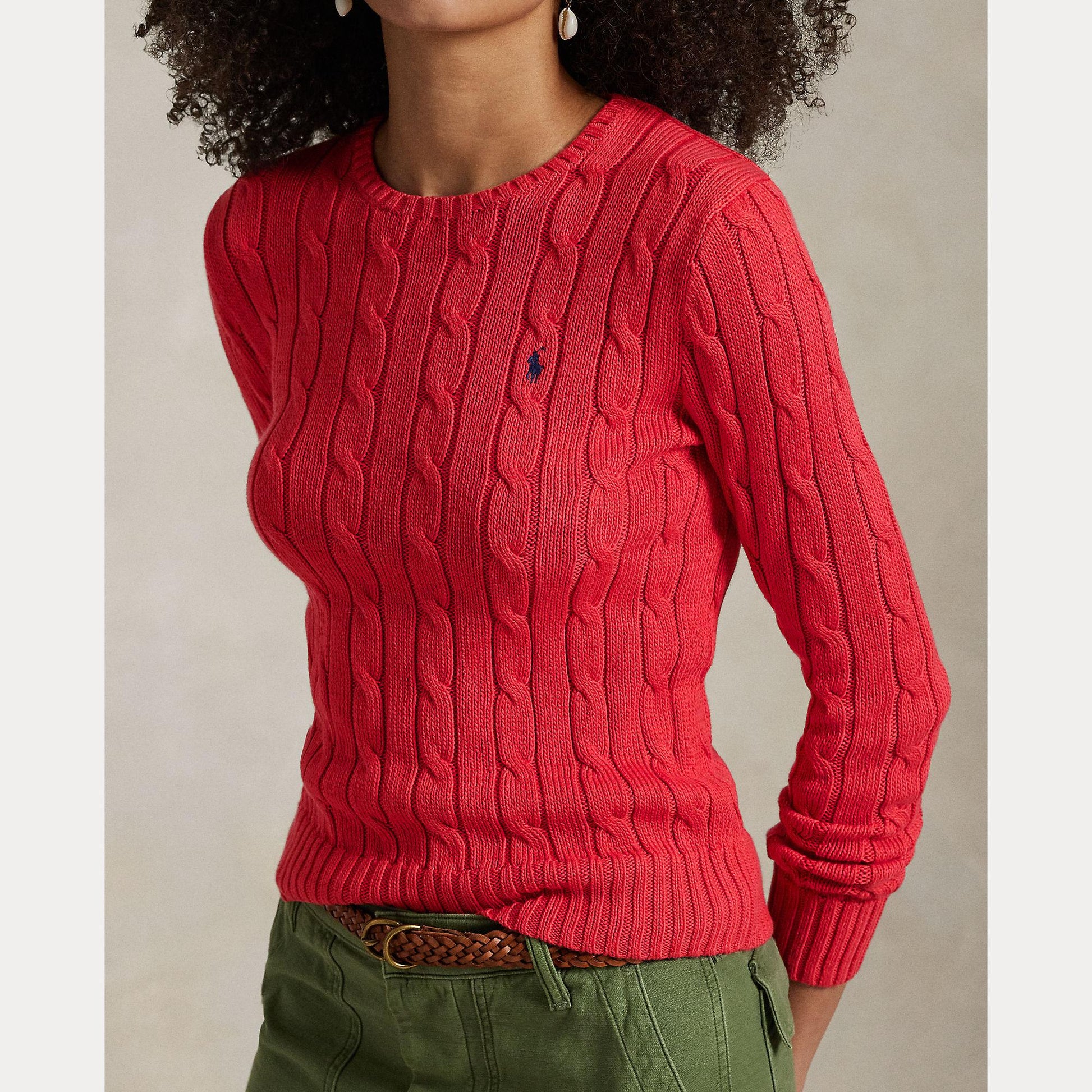 maglioncino a trecce con cavallino 211-891640 029 RALPH LAUREN POLO 