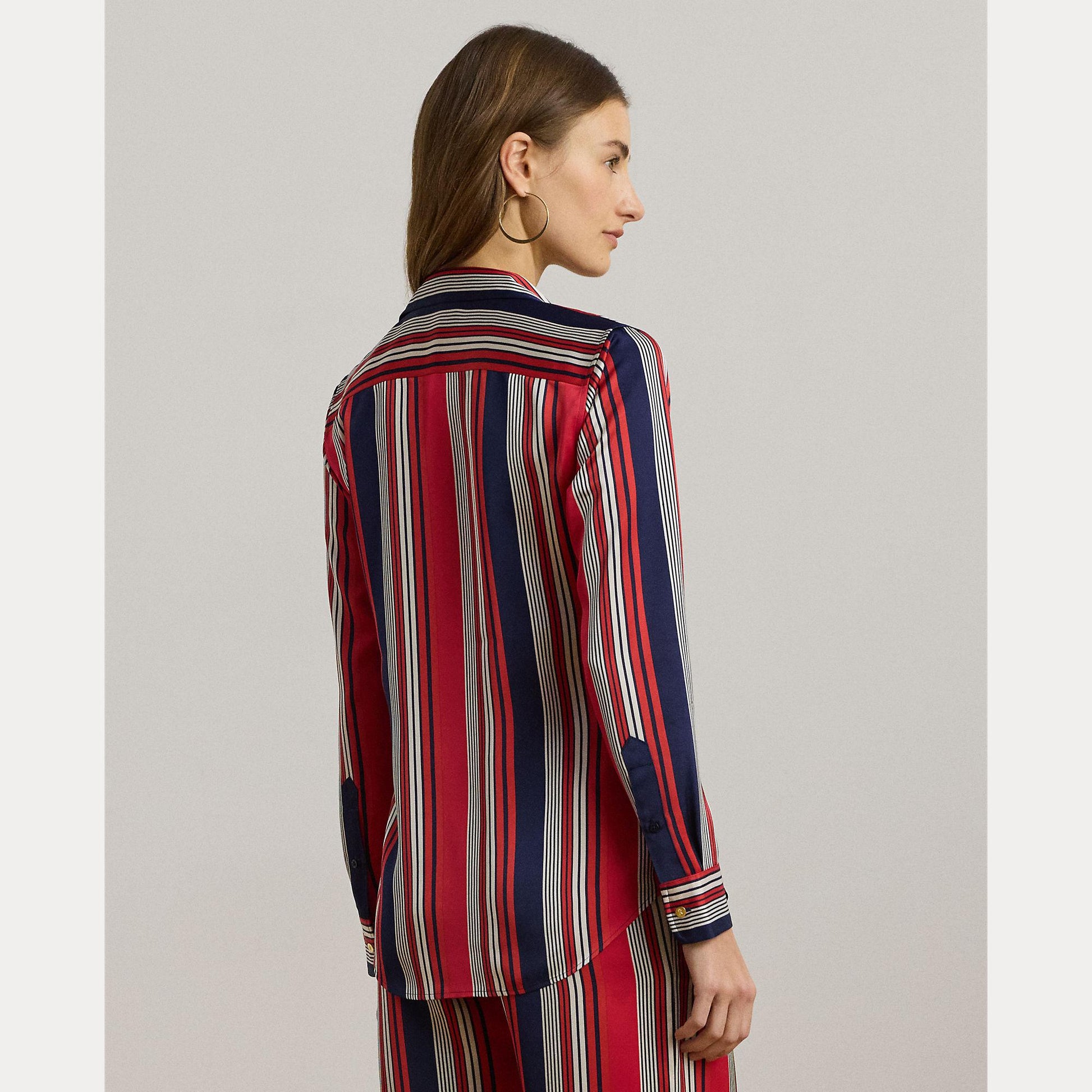 camicia charmeuse a righe 200-957053 001 LAUREN RALPH LAUREN 