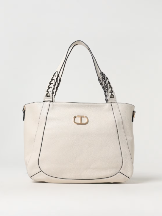 borsa con logo oro oval 251TB7320 00059 TWINSET 