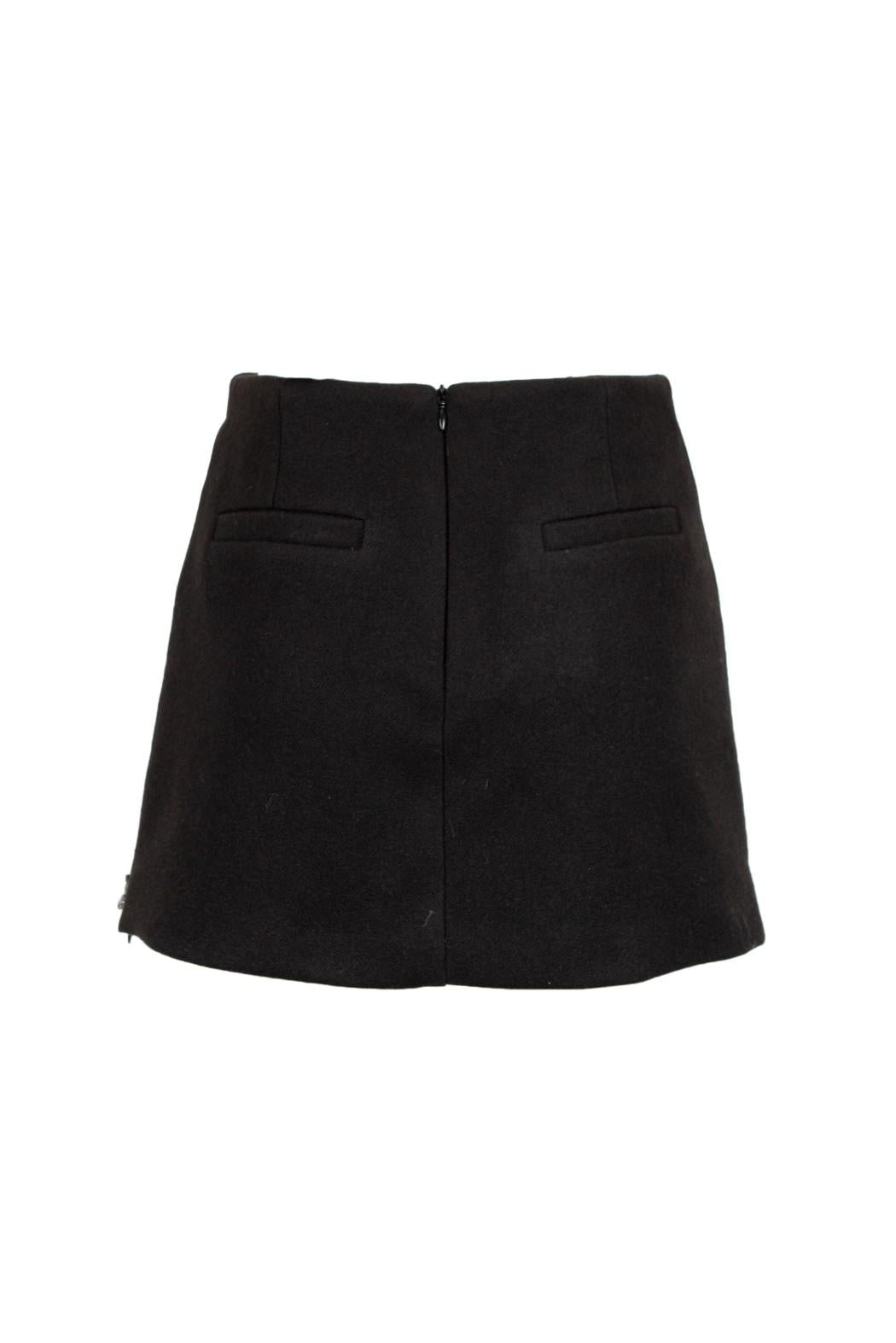minigonna con gioiello e strass ORTISEI 010W5D6 NERO ODI' ODI' 