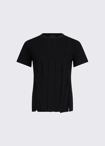 t-shirt in maglia con frange CA6110MS55N 22222 LIU JO BLACK 