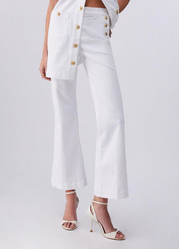 pantaloni a vita alta con bottoni UA6162T456A 1111 LIU JO DENIM 