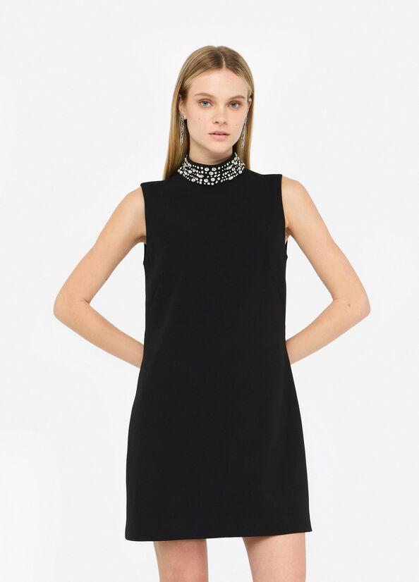 abito con strass CF5358T2527 22222 LIU JO BLACK 