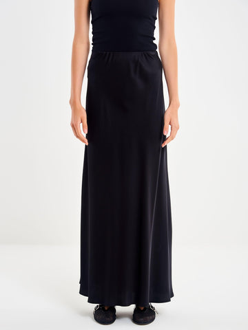 gonna lunga effetto satin TF0570 NERO VICOLO 