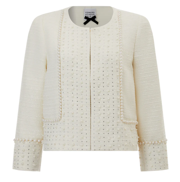 giacca perle cristals 080122/836 IVORY EDWARD ACHOUR PARIS 