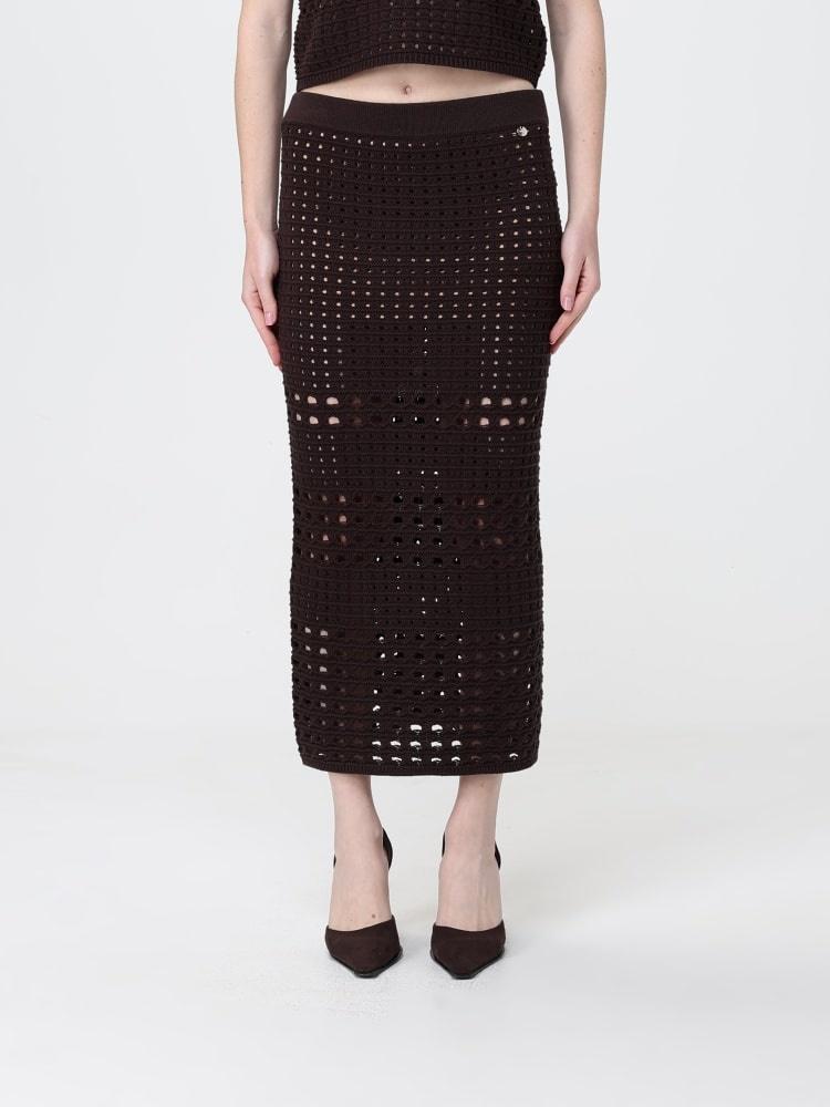 gonna midi crochet WA6327MA79R 91109 LIU JO WHITE 