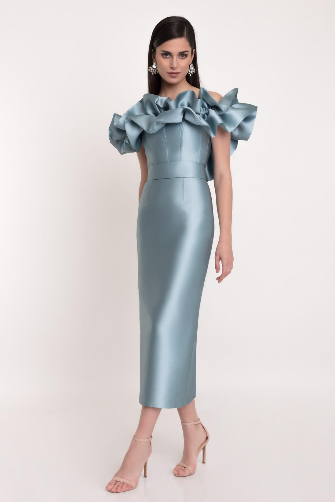 abito elegante in raso 2124 CEL MATILDE CANO 