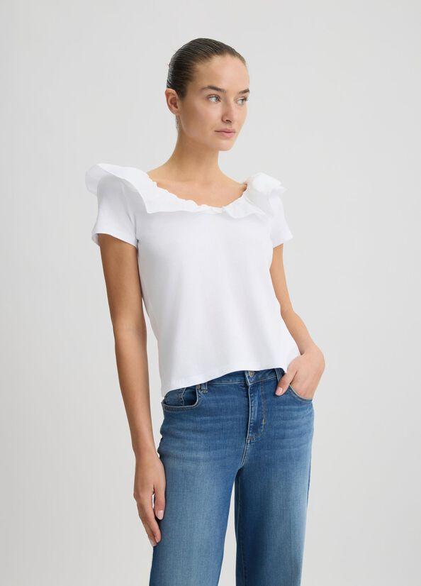 T-shirt con rouches WA5364J6308 W9434 liU JO 
