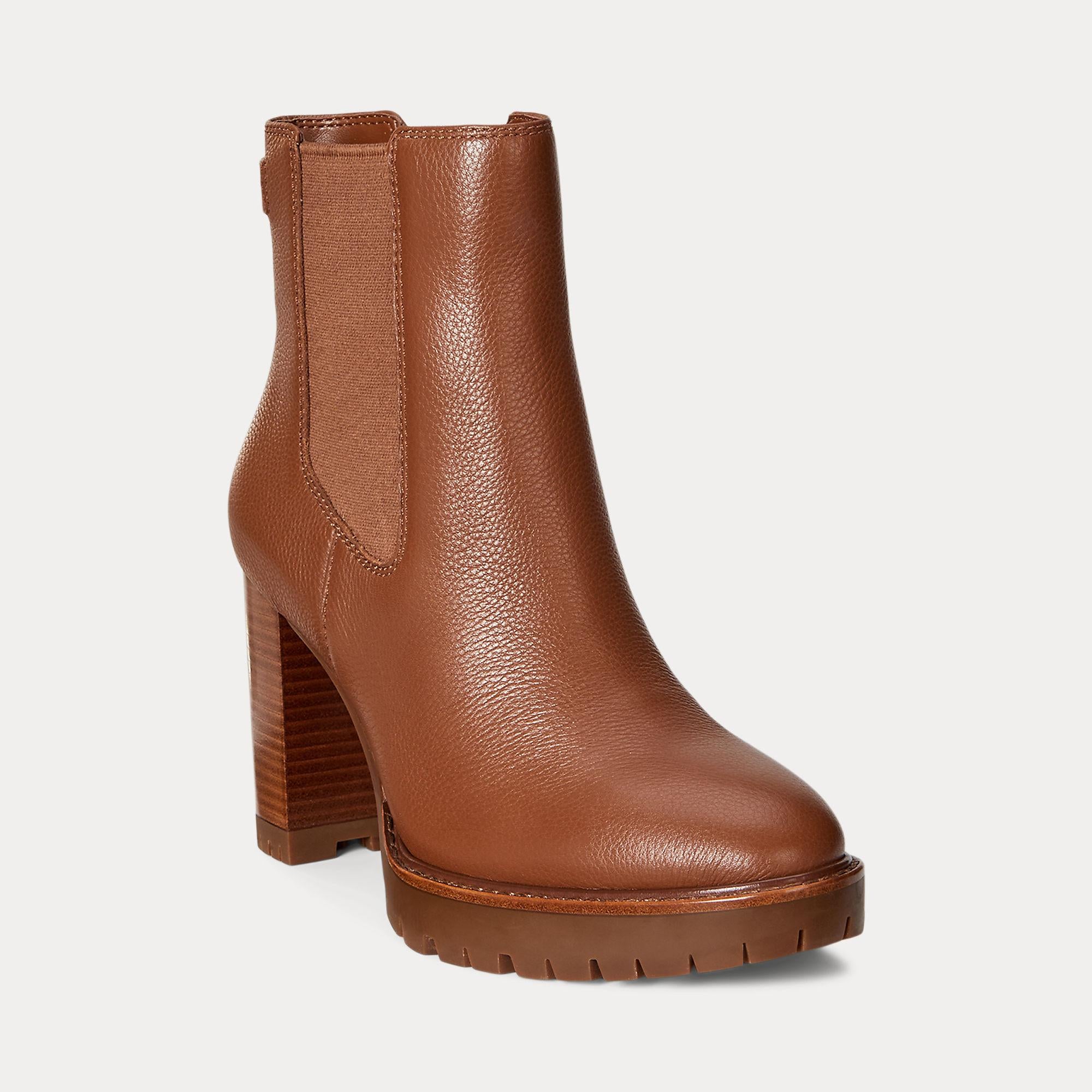 stivaletto in pelle martellata 802-974391 002 LAUREN RALPH LAUREN 