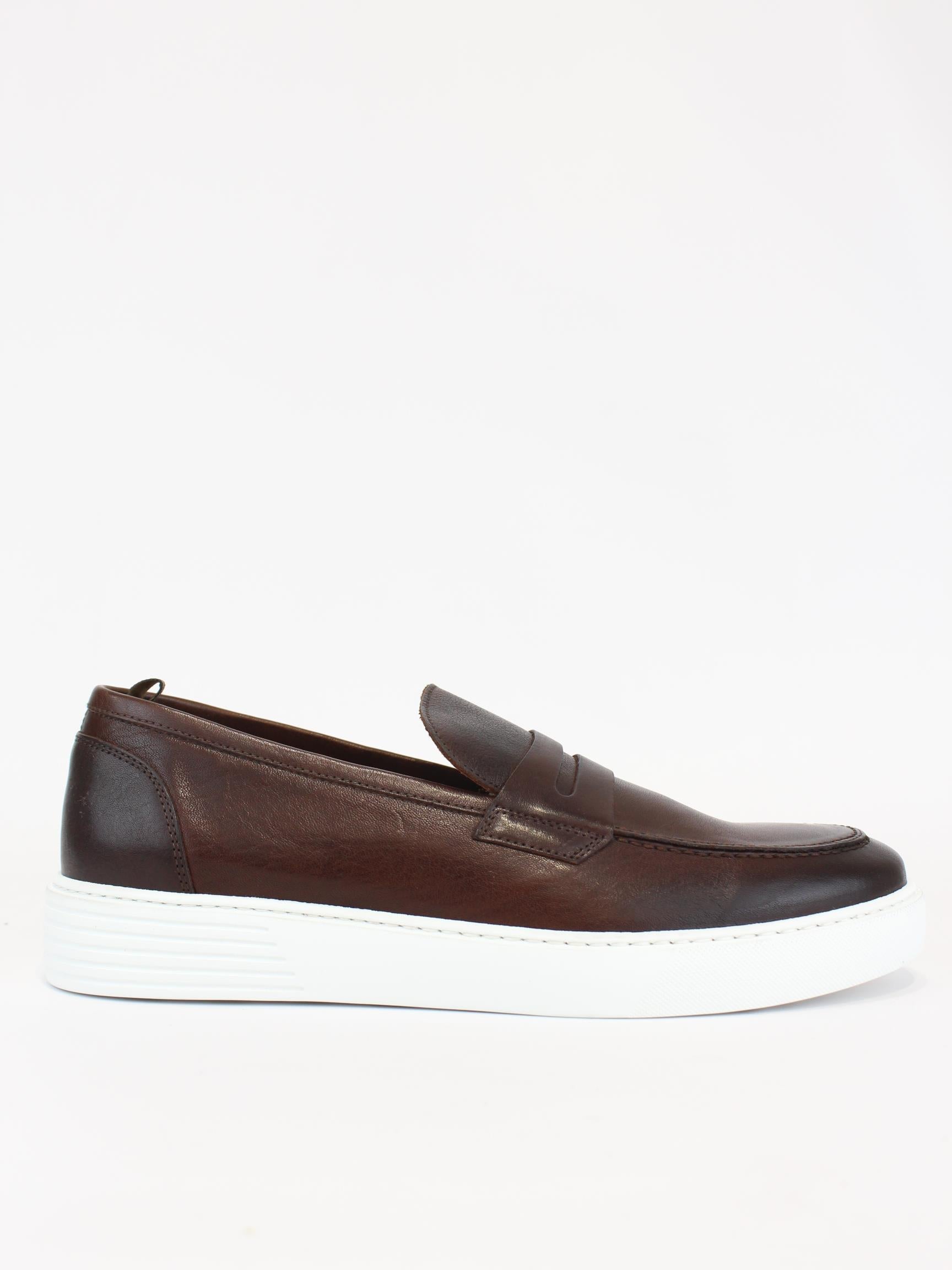 Mocassini in pelle 1038 DIXAN CASTAGNA ROSSI 