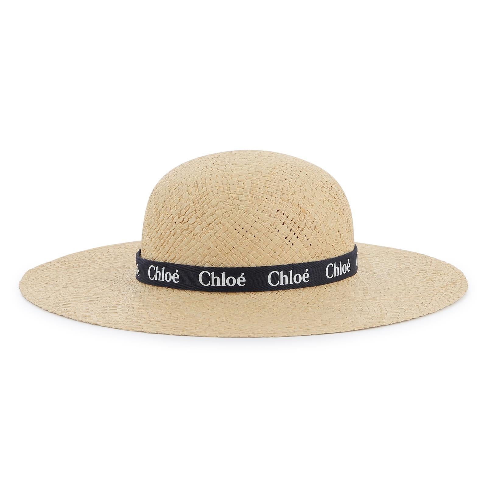 cappello in rafia con treccia C20432 859 CHLOE 