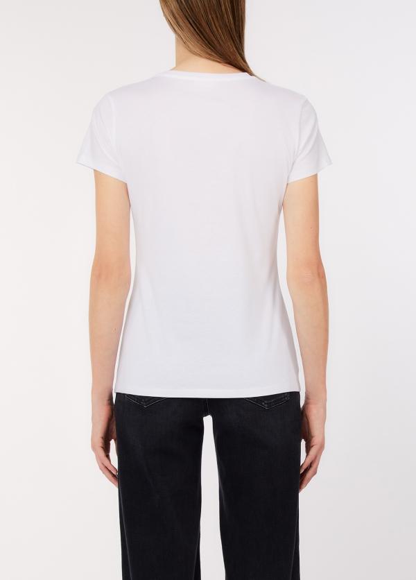 t-shirt con stampa strass WA6493JS923 P9600 LIU JO WHITE 