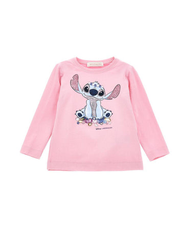 t-shirt stitch strass 19F610 6013 0090 MONNALISA 