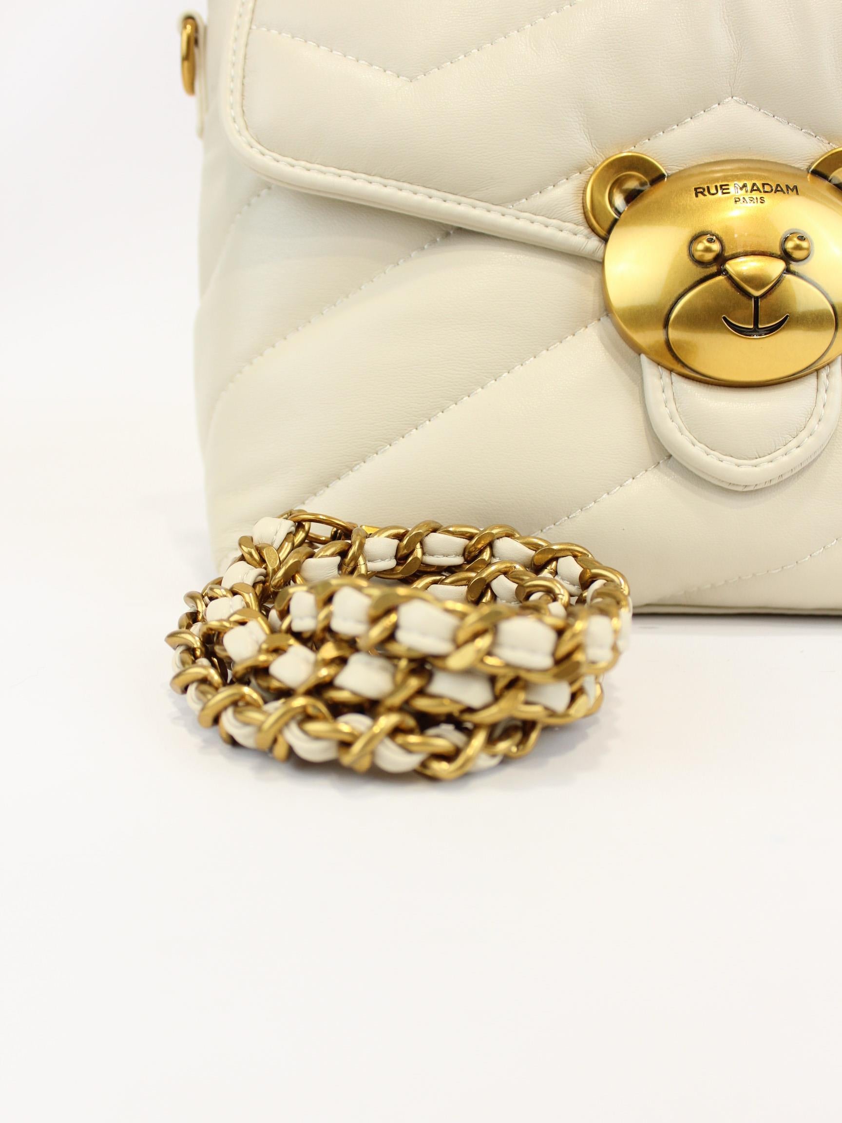 borsa teddy shoulder 1490 CREAM RUE MADAM PARIS 