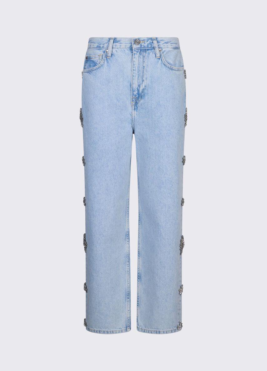 jeans straight con gioiello UA6196D4854 79019 LIU JO DENIM 