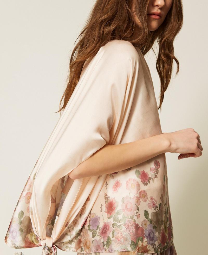 poncho con stampa fiocchi 261TO5110 13588 TWINSET 