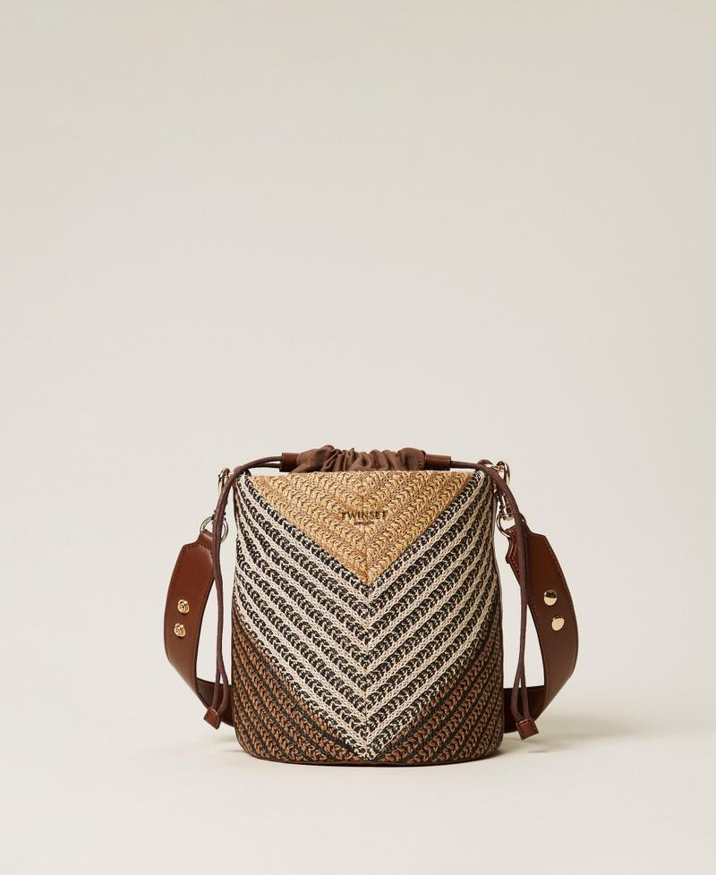 borsa a secchiello in rafia 261TD8502 13504 TWINSET 