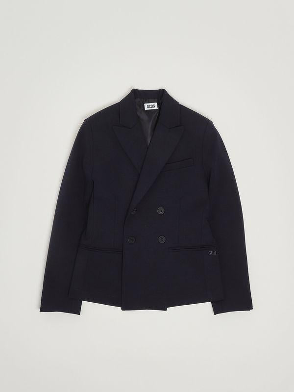 blazer doppiopetto logato C1BJQA510T328 999 GCDS 