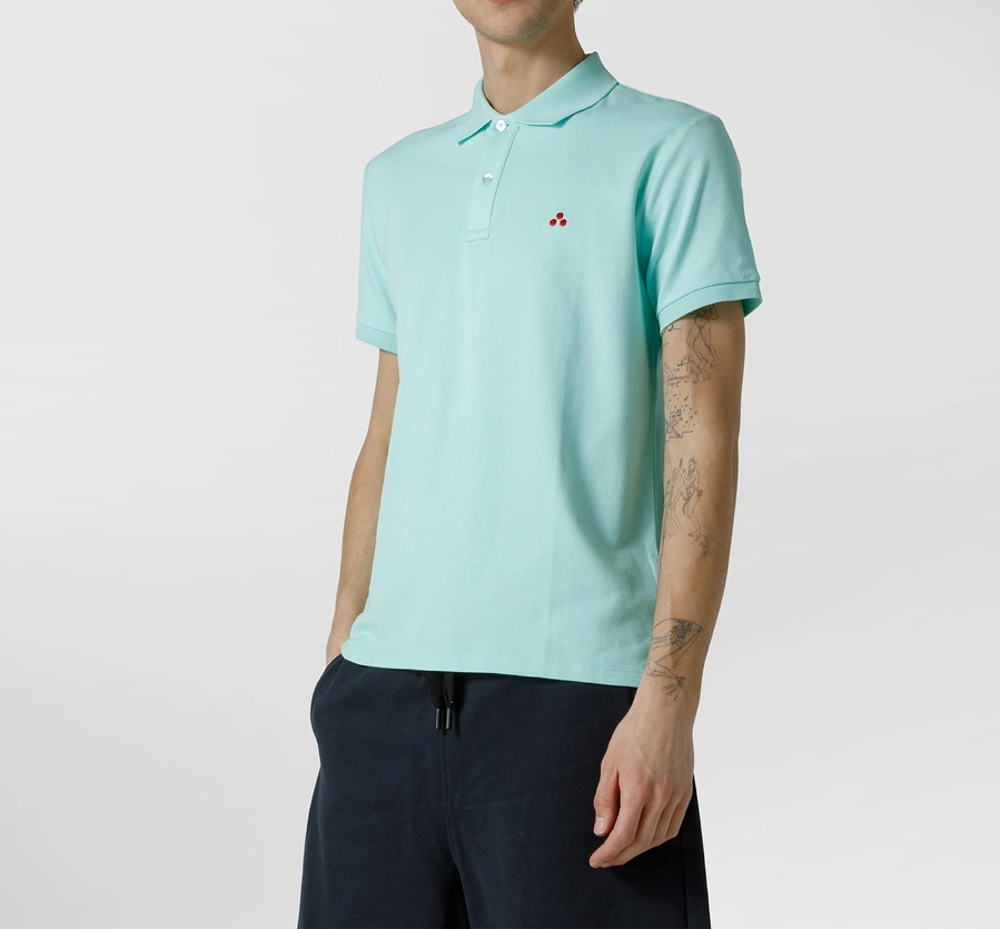 polo in cotone con logo PEU3940 99012084 680 PeUTEREY 