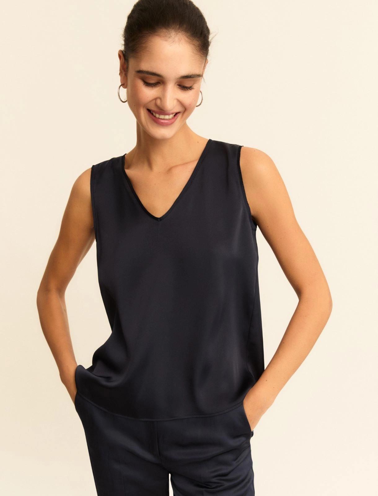 Top in raso con dettagli georgette EMMCOTTAGE 010 EMME MARELLA 