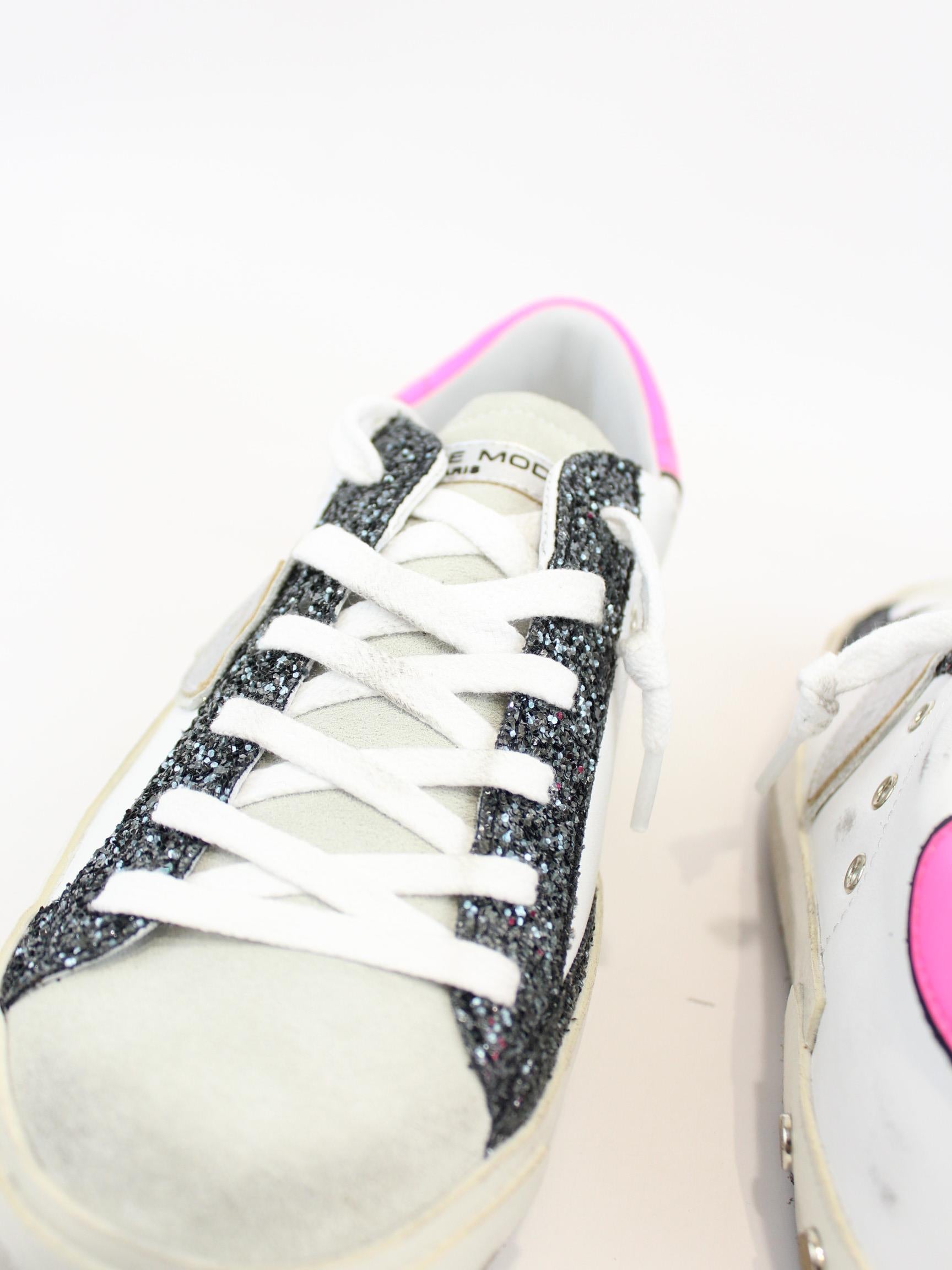 sneakers effetto used con glitter PRLD VG05 PHILIPPE MODEL 
