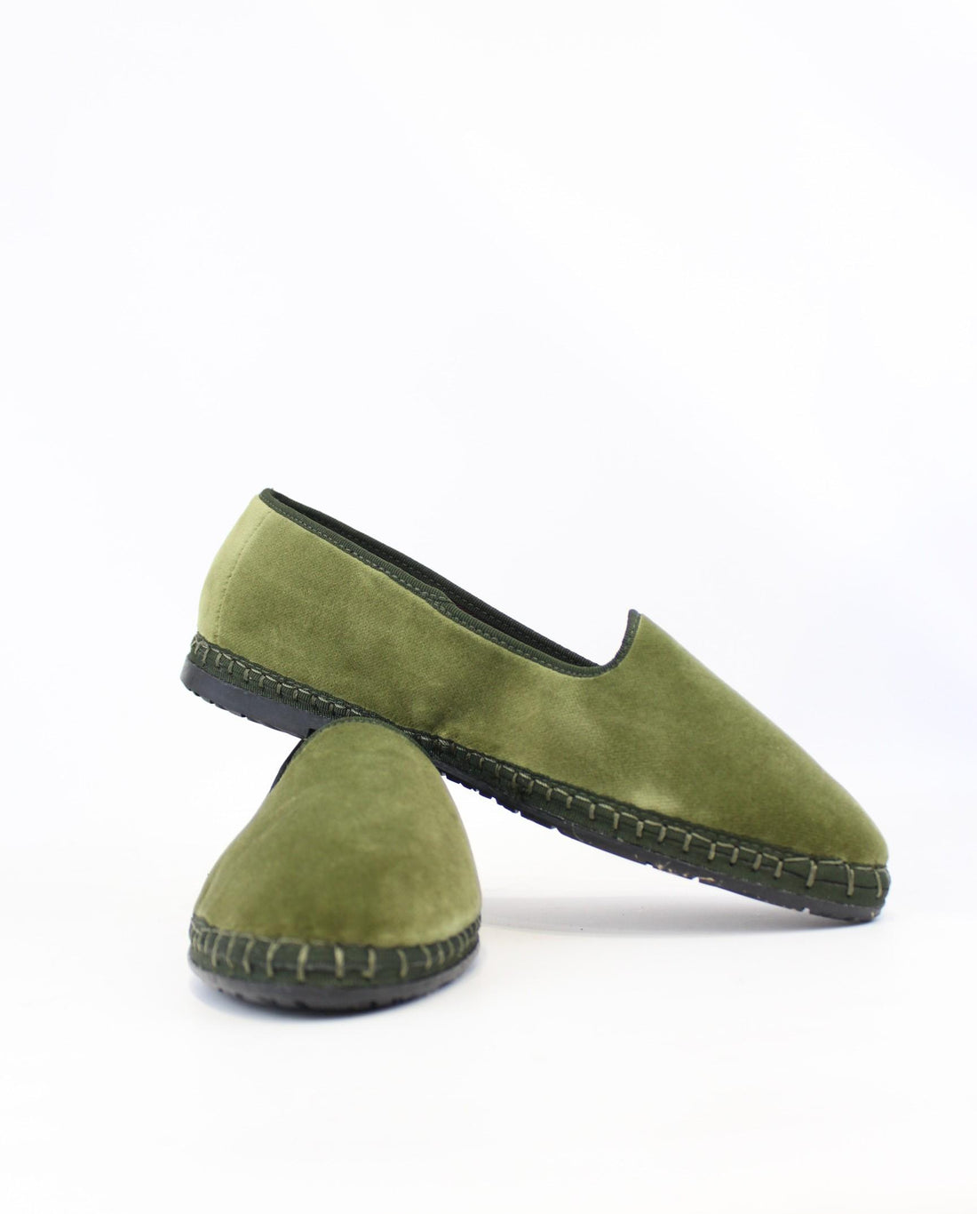 scarpa bassa in velluto TRIS KAKI FLABELUS 