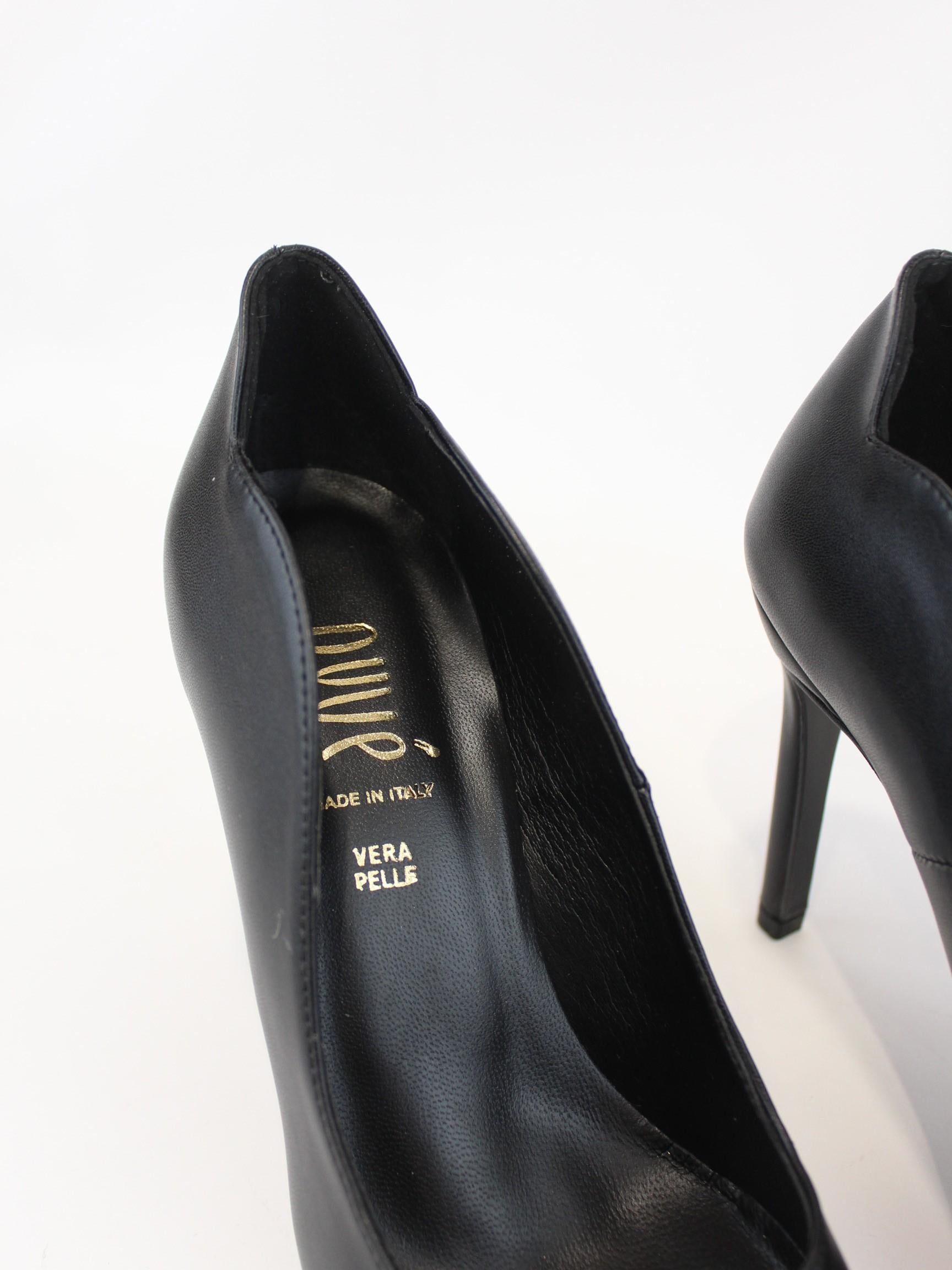 decollette in vera pelle 1742022 NERO OVYE' 