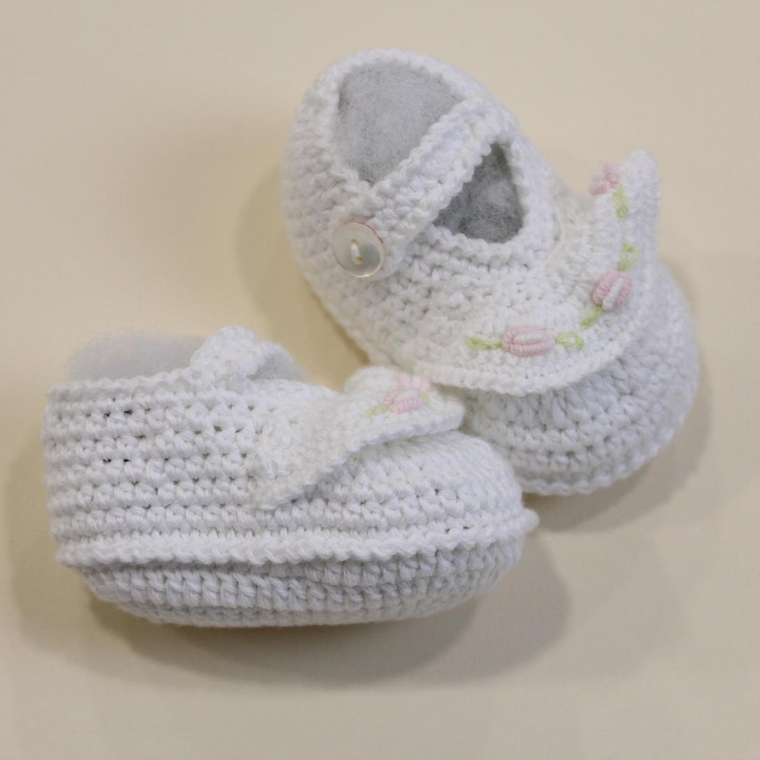 SCARPINA cotone NEONATO BIANCA ORNELLA SCARPIN UNI PICCOLA GIUGGIOLA 