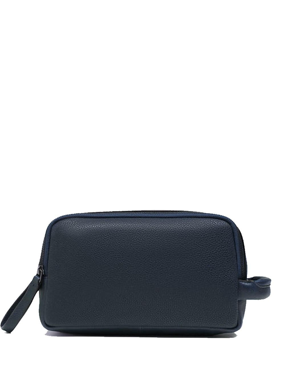 beauty case in pelle BY6021W130 BLU PIQUADRO 
