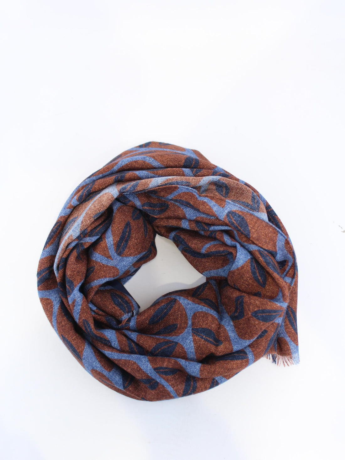sciarpa con stampa foglie SC184-02232207 04 GIERRE MILANO 
