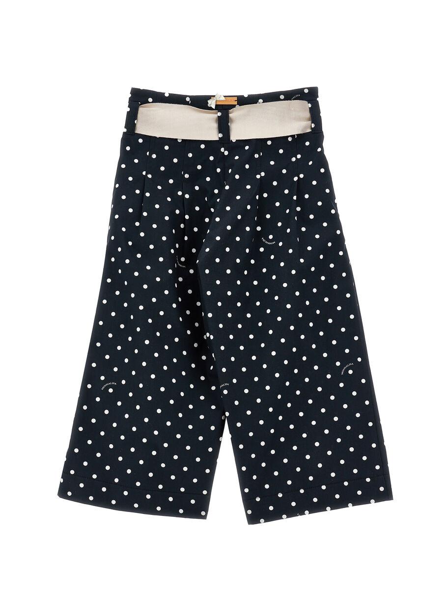 pantalone con cinta e pois 11G414 7600 5099 MONNALISA 