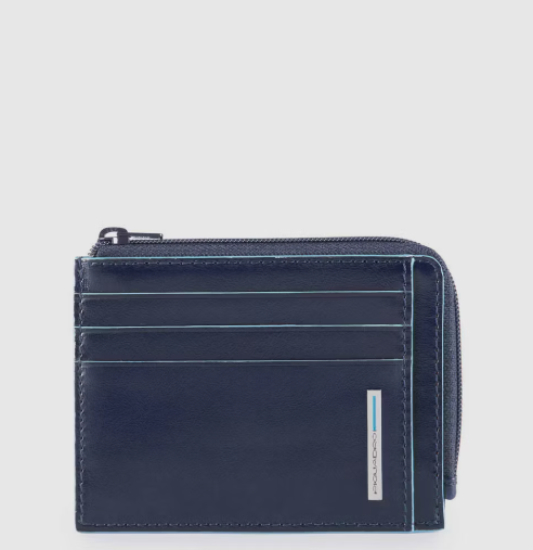 bustina portamonete e portacarte PP4822B2R BLU2 PIQUADRO 