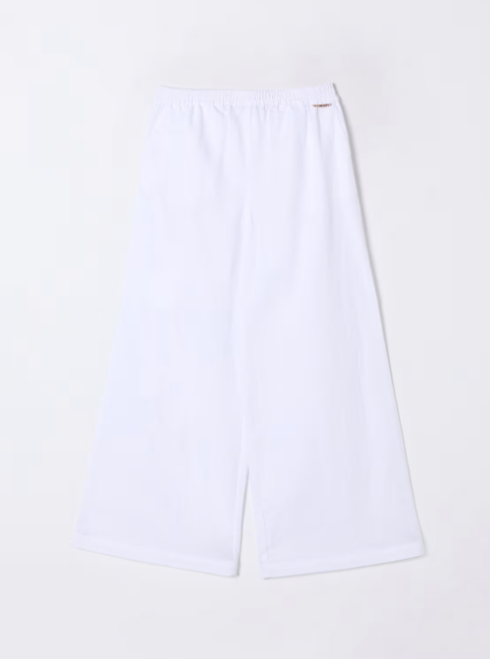 Pantalone ampio bianco 251GJ2400 00808 TWINSET GIRL 