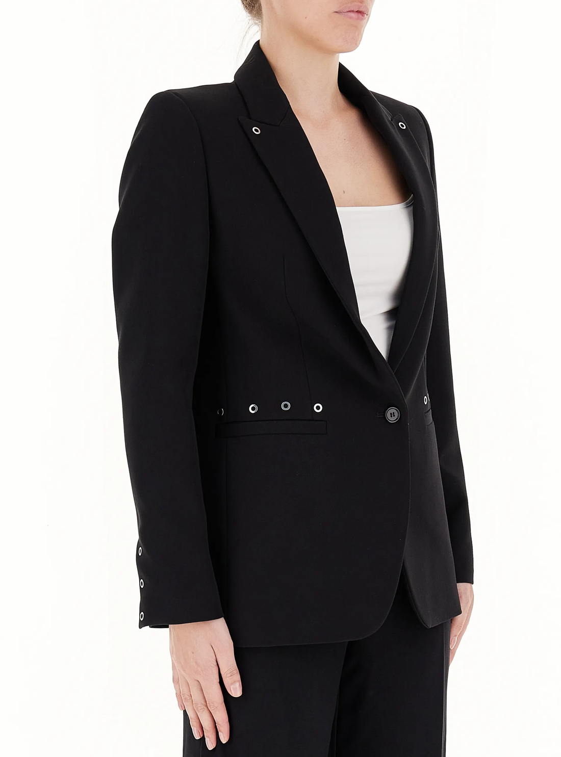 blazer monopetto con borchie DJ524 OS0105D XXXW 999 DONDUP 
