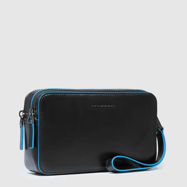 pochette in pelle con tasca frontale AC4221B2 N PIQUADRO 