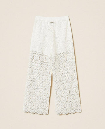 pantalone in pizzo macramè 261GJ2Q21 00526 TWINSET GIRL 