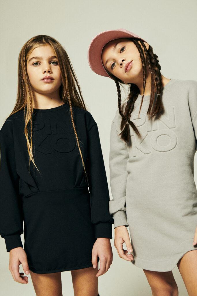 abito felpa con logo in tono KFAB030 FE014 N000 PINKO 