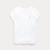 RALPH LAUREN POLO t-shirt pony iconico bimba Bianco