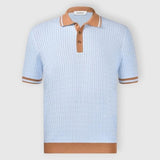 GRAN SASSO Polo in maglia a trecce Azzurro