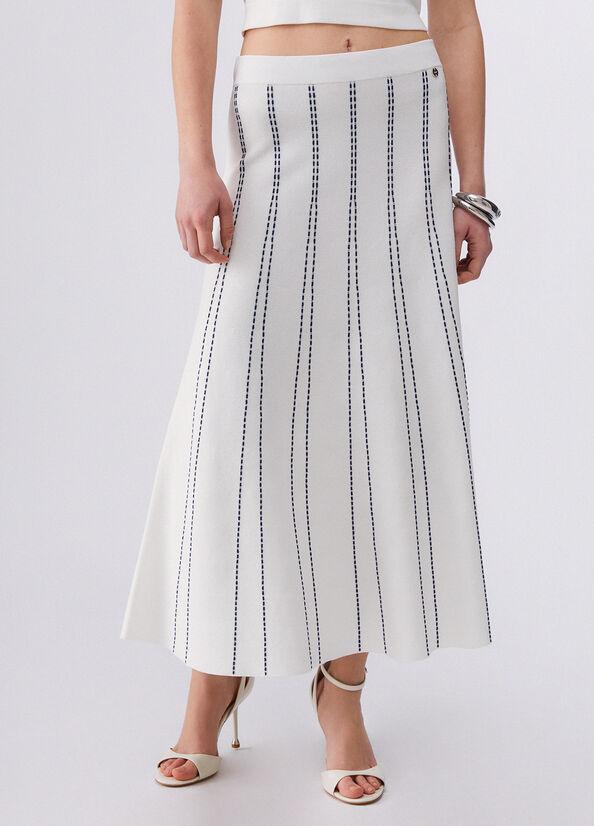 gonna midi in maglia WA6148MA81R 03A83 LIU JO WHITE 