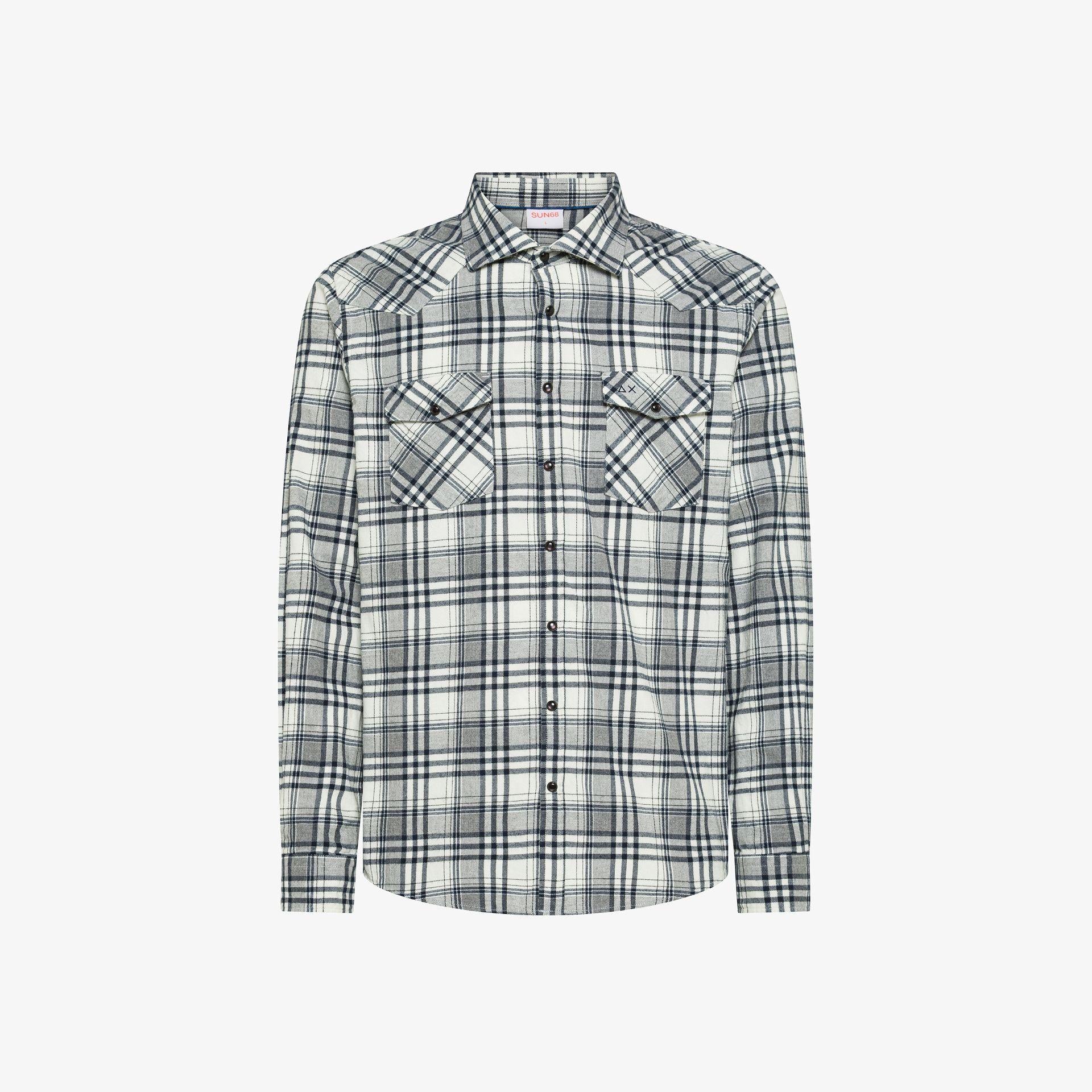 camicia in cotone check S45109 31 SUN68 